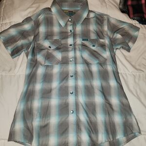 DIXXON Women's Plaid Button-Down Shirt
